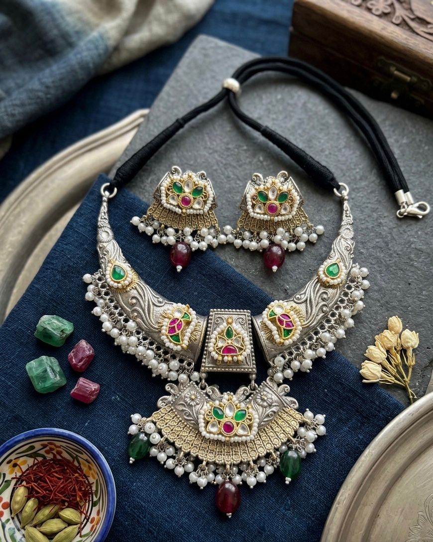 Heritage Silver Kundan